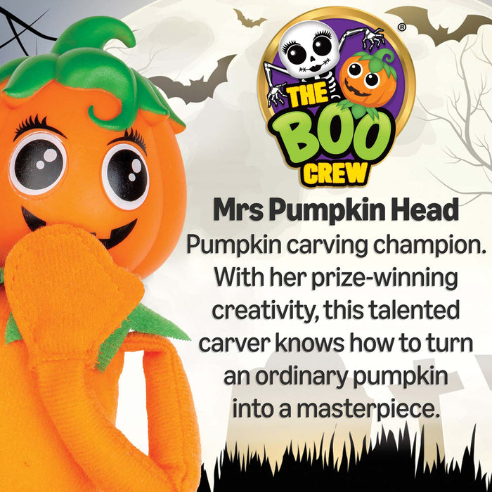 The Boo Crew Mrs. Pumpkin-Head Halloween Doll 30cm Plush Figure