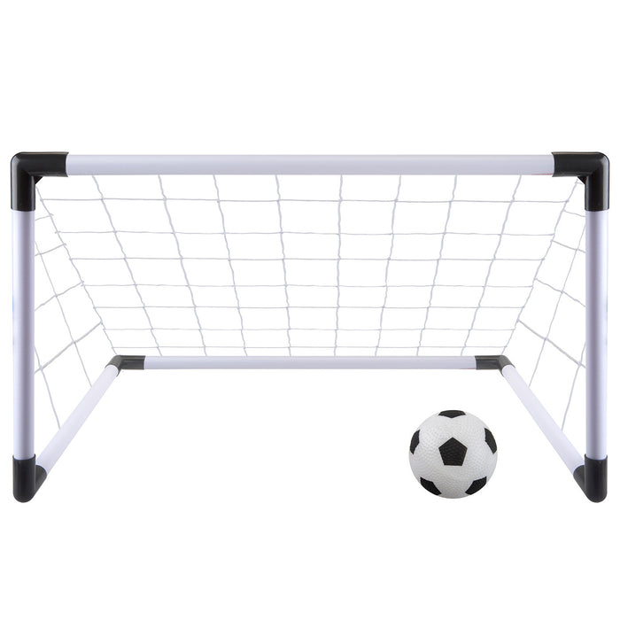 Junior Football Mini Goal Set Ball & Pump, 74 x 45 x 38cm Premier Sports