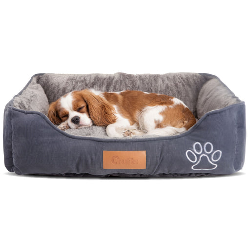 Crufts- Corduroy and Micro Plush Bolster Bed