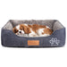 Crufts- Corduroy and Micro Plush Bolster Bed