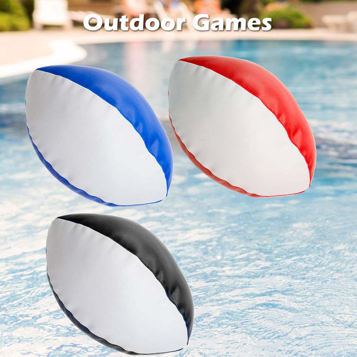 Mini Soft Rugby Ball Outdoor Games Summer Activity 20cm x 8cm Multi Coloured X 1