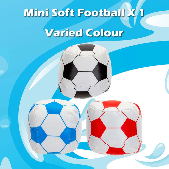 Mini Soft Football Outdoor Games Summer Activity 8cm x 8cm Multi Coloured X 1