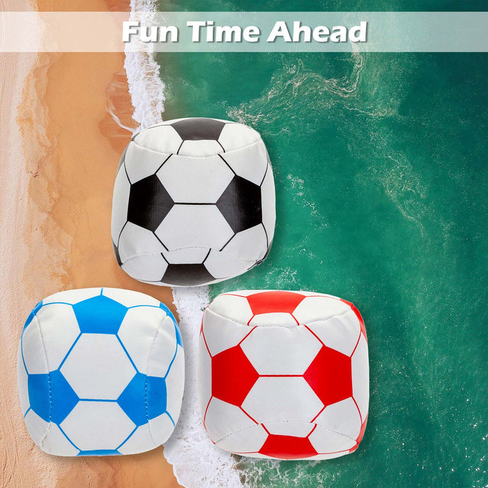 Mini Soft Football Outdoor Games Summer Activity 8cm x 8cm Multi Coloured X 1