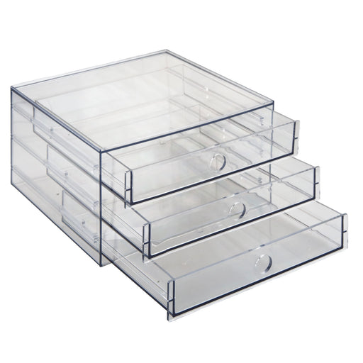 Cosmetics Holder 3 Drawer Makeup Organiser 24. 8 x 26. 5 x 15. 2cm