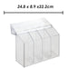 Cosmetics Holder Brush holder Makeup Organiser Girls 24.8 x 8.9 x 22.2cm Clear