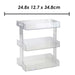 Cosmetics Holder 3 Tier Shelf Makeup Organiser Girls 24.8 x 12.7 x 34.8cm Clear