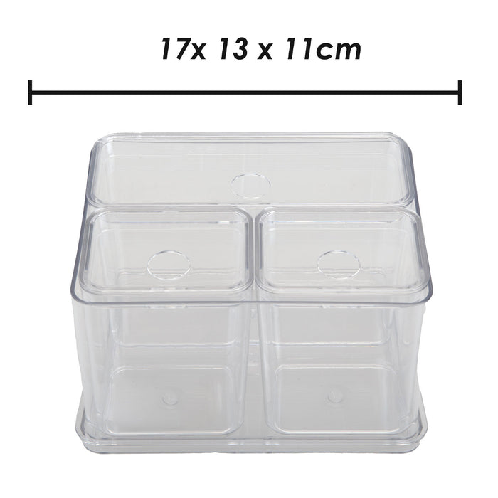 Cosmetics Holder Organiser Makeup Organiser for Girls 17 x 13 x 11cm Clear