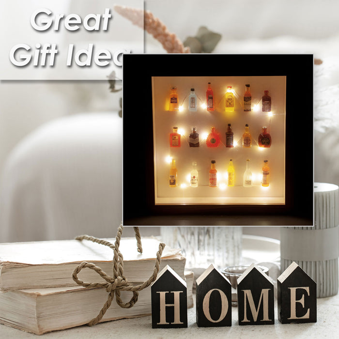 LED Frame Bottle Decoration Man Cave Novelty Décor Accessories Multi-Coloured