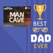 Man Cave Neon Sign USB Powered Best Dad Ever Fathers Day Gift Fun Present  Neon