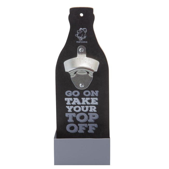 Bottle Opener Man Cave Novelty Décor Ideal Accessories 28.5 x 10 x 5.2 Black