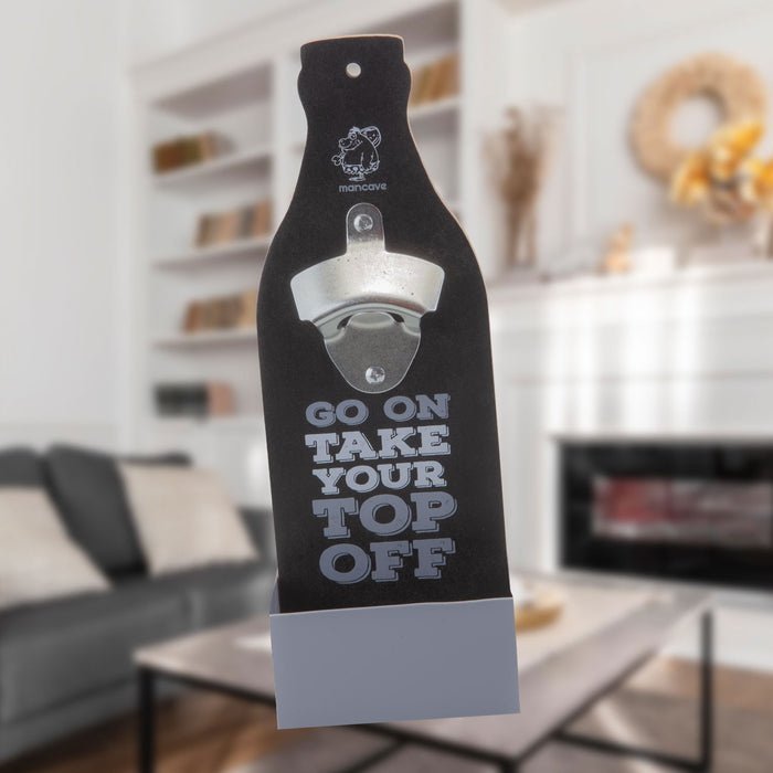Bottle Opener Man Cave Novelty Décor Ideal Accessories 28. 5 x 10 x 5. 2 Black