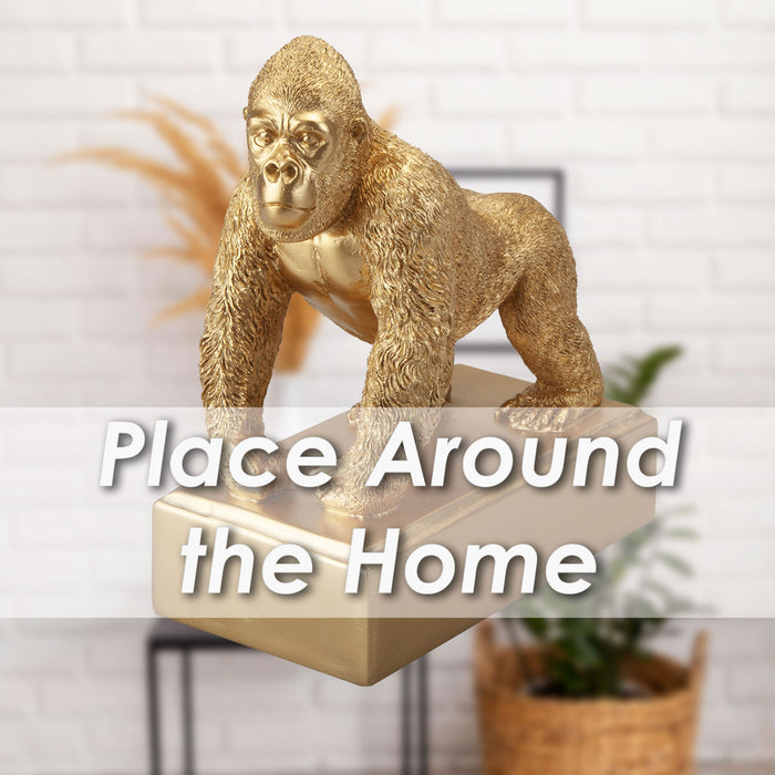 Ape Money Box Man Cave Décor Fun Ideal Accessories Home Bar 16cm Gold