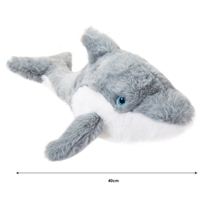 Dolphin Soft Toy Eco Friendly Plush 100% Recycled Cuddly Environmental 40cm