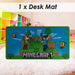 Minecraft Desk Mat Multicoloured Gaming Mat Multi - 35cm x 80cm