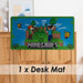 Minecraft Desk Mat Multicoloured Gaming Mat Multi - 35cm x 80cm