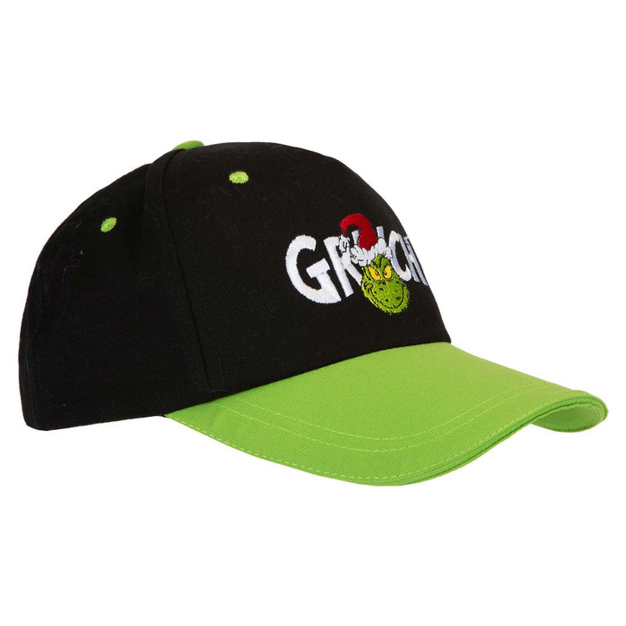 Grinch Christmas Baseball Hat Gift One Size Hook & Loop Fit Black X 1
