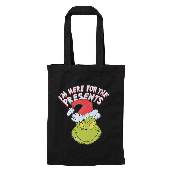 Grinch Christmas Tote Bag Festive Gift 30cm x 40cm Black X 1