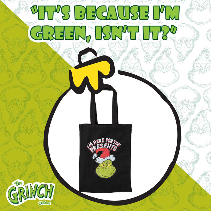 Grinch Christmas Tote Bag Festive Gift 30cm x 40cm Black X 1