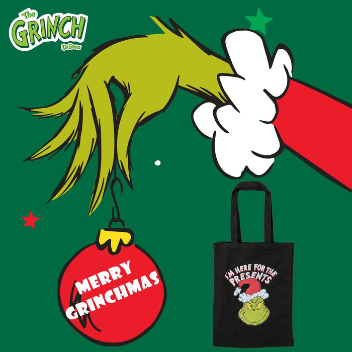 Grinch Christmas Tote Bag Festive Gift 30cm x 40cm Black X 1