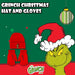 Grinch Christmas Hat and Gloves Gift One Size Stretch Fit Red X 1