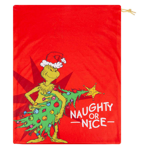 Grinch Christmas Santa Sack Festive Gift 70cm x 50cm Red X 1