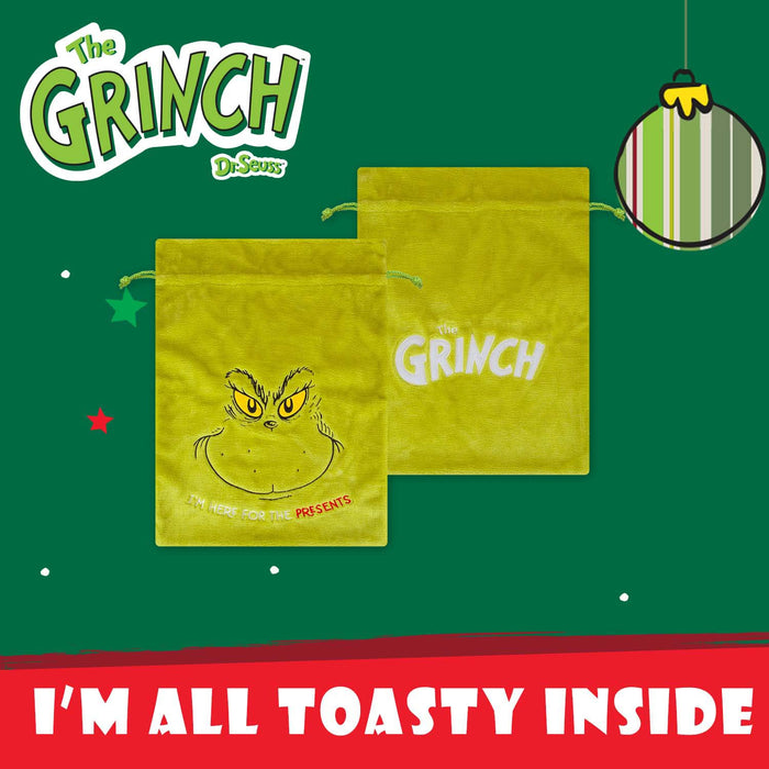 Grinch Christmas Santa Sack Festive Gift 70cm x 50cm Green X 1