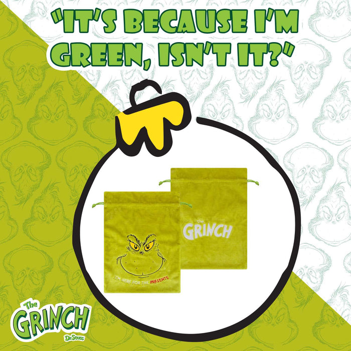 Grinch Christmas Santa Sack Festive Gift 70cm x 50cm Green X 1