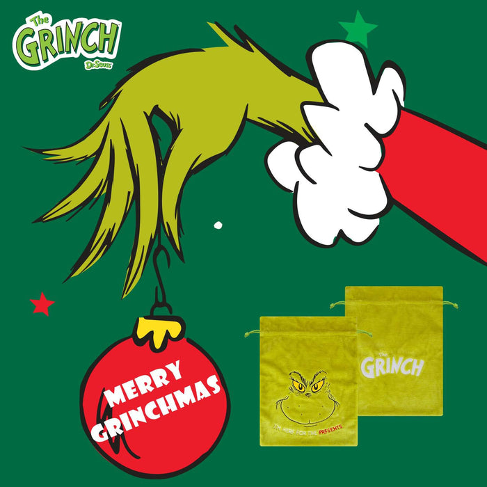 Grinch Christmas Santa Sack Festive Gift 70cm x 50cm Green X 1