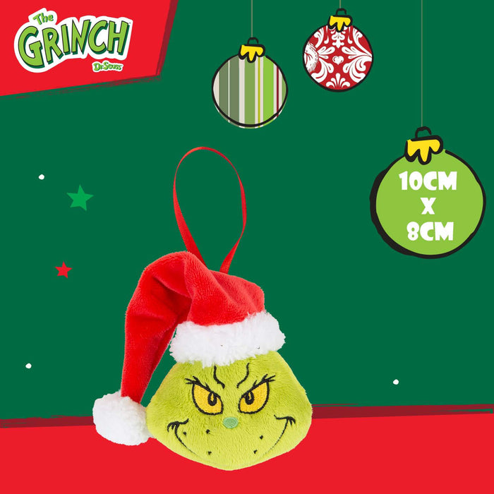 Grinch Christmas Tree Decoration Festive Gift 10cm x 8cm Green X 1