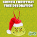 Grinch Christmas Tree Decoration Festive Gift 10cm x 8cm Green X 1