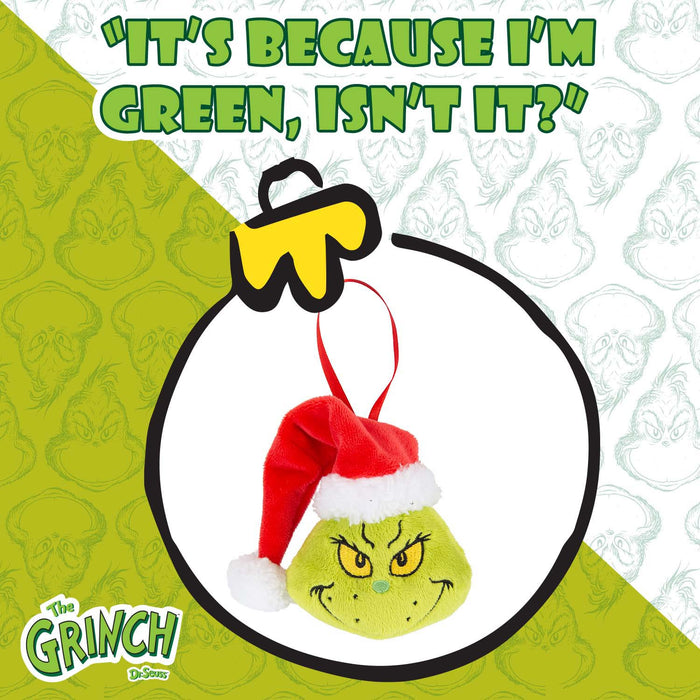 Grinch Christmas Tree Decoration Festive Gift 10cm x 8cm Green X 1