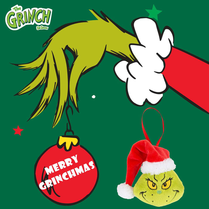 Grinch Christmas Tree Decoration Festive Gift 10cm x 8cm Green X 1