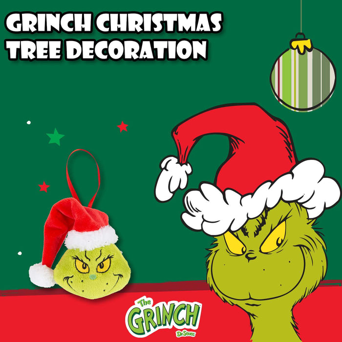 Grinch Christmas Tree Decoration Festive Gift 10cm x 8cm Green X 1