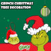 Grinch Christmas Tree Decoration Festive Gift 10cm x 8cm Green X 1