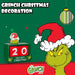 Grinch Christmas Decoration Festive Gift 16cm x 14cm Green X 1