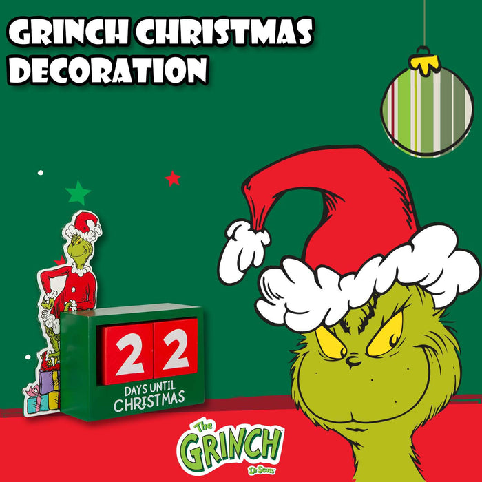 Grinch Christmas Decoration Festive Gift 20cm x 18cm Green X 1