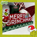 Grinch Christmas Sign Decoration Festive Gift 15cm x 30cm Green X 1