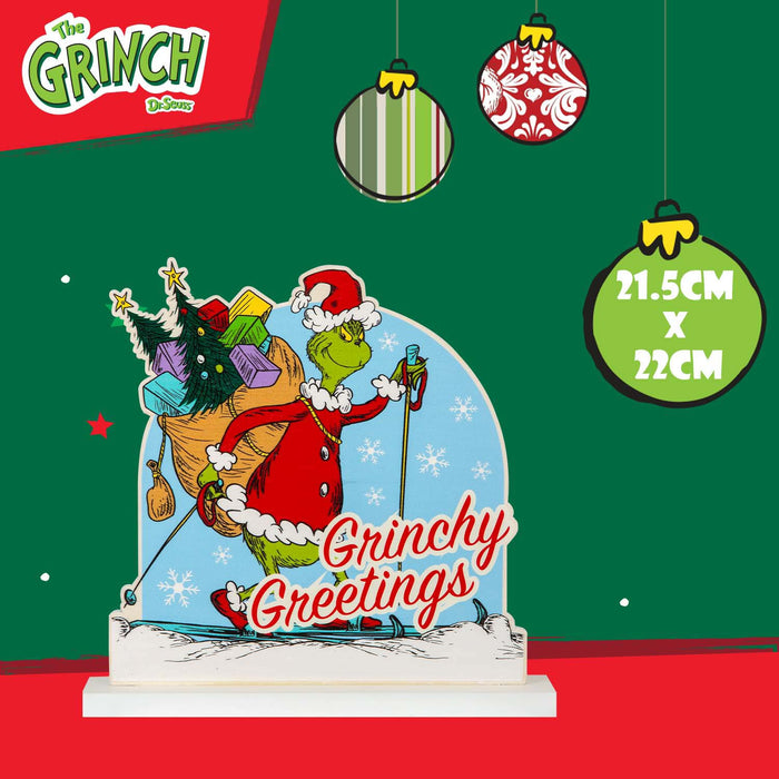 Grinch Christmas Decoration Festive Gift 21.5cm x 22cm Green X 1