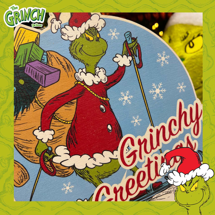 Grinch Christmas Decoration Festive Gift 21.5cm x 22cm Green X 1