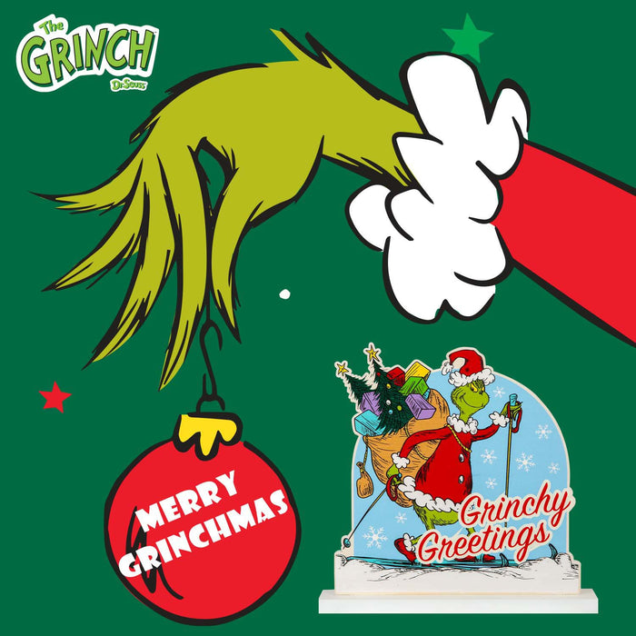 Grinch Christmas Decoration Festive Gift 21.5cm x 22cm Green X 1