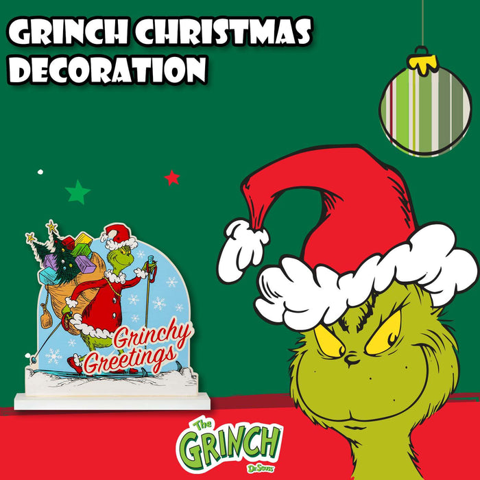 Grinch Christmas Decoration Festive Gift 21.5cm x 22cm Green X 1