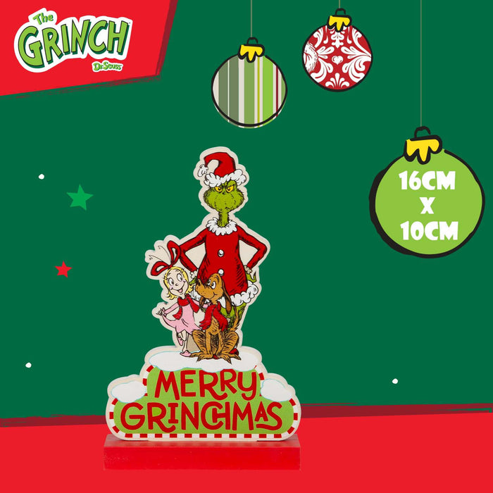 Grinch Christmas Decoration Festive Gift 16cm x 10cm Green X 1