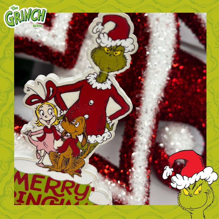 Grinch Christmas Decoration Festive Gift 16cm x 10cm Green X 1