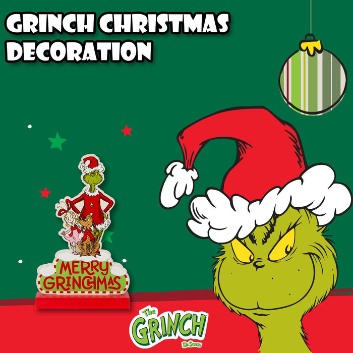 Grinch Christmas Decoration Festive Gift 16cm x 10cm Green X 1
