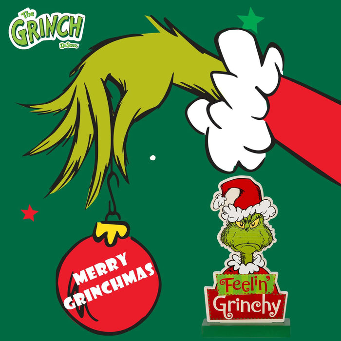 Grinch Christmas Decoration Festive Gift 16cm x 9cm Green X 1