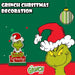 Grinch Christmas Decoration Festive Gift 16cm x 9cm Green X 1