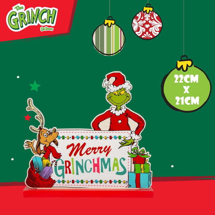 Grinch Christmas Decoration Festive Gift 22cm x 21cm Green X 1