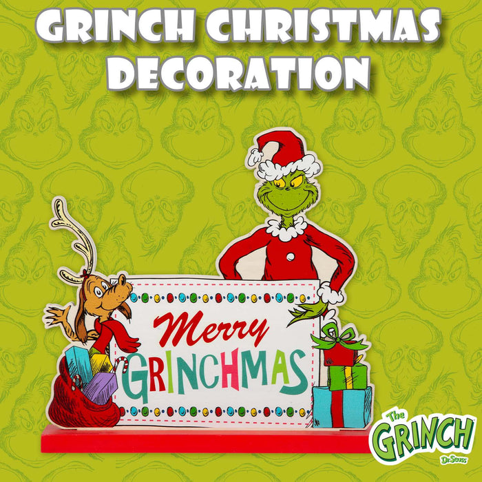 Grinch Christmas Decoration Festive Gift 22cm x 21cm Green X 1