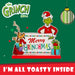 Grinch Christmas Decoration Festive Gift 22cm x 21cm Green X 1