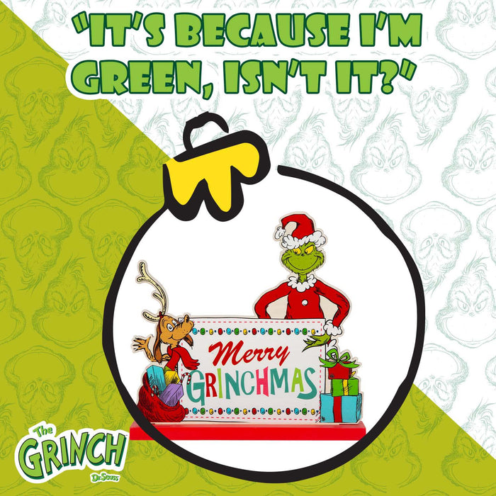 Grinch Christmas Decoration Festive Gift 22cm x 21cm Green X 1